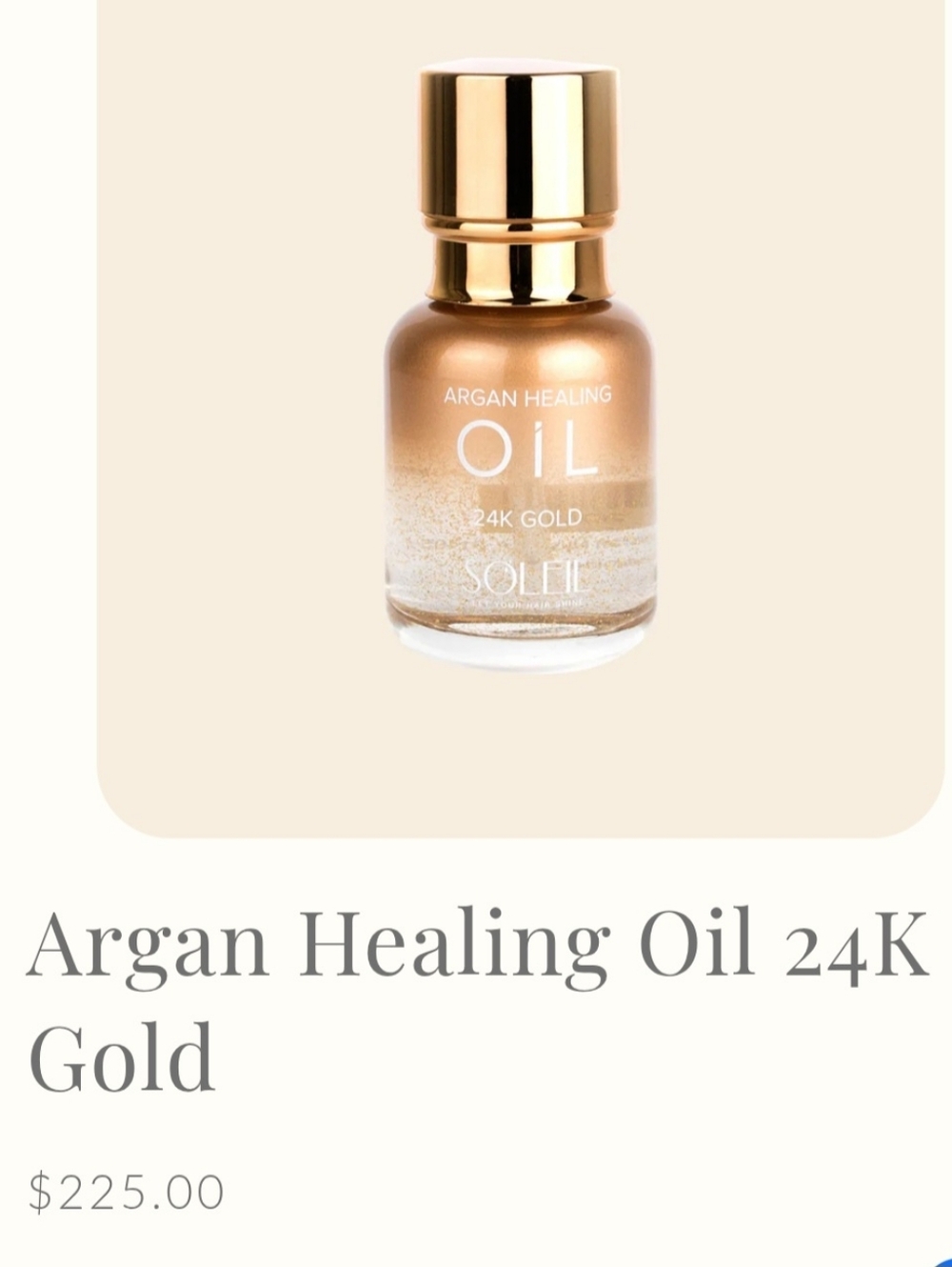 SOLEIL Argan Healing OIL 24K GOLD
